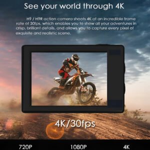 4K Ultra HD Action Camera – Waterproof 30M, 2.0" LCD Screen, WiFi-Enabled Sports DV