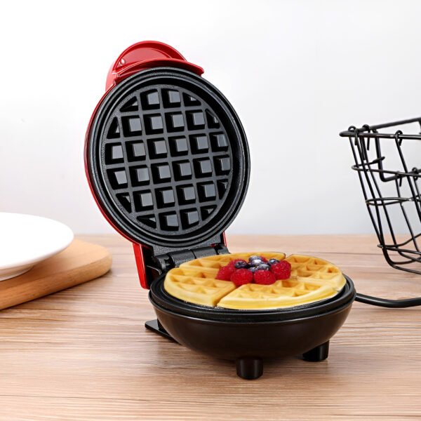 Compact 4-Inch 350W Non-Stick Electric Mini Waffle Maker Machine