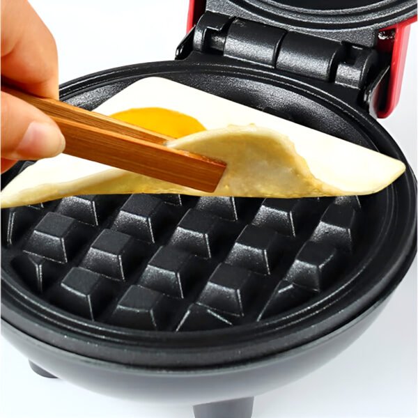 Compact 4-Inch 350W Non-Stick Electric Mini Waffle Maker Machine