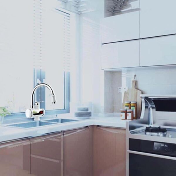 Hot Water Tap Instant Heating Faucet, Electric Geyser, Shock Proof  Digital Display with Shower Head for kitchen and bathroom, Water Geezer - Image 2