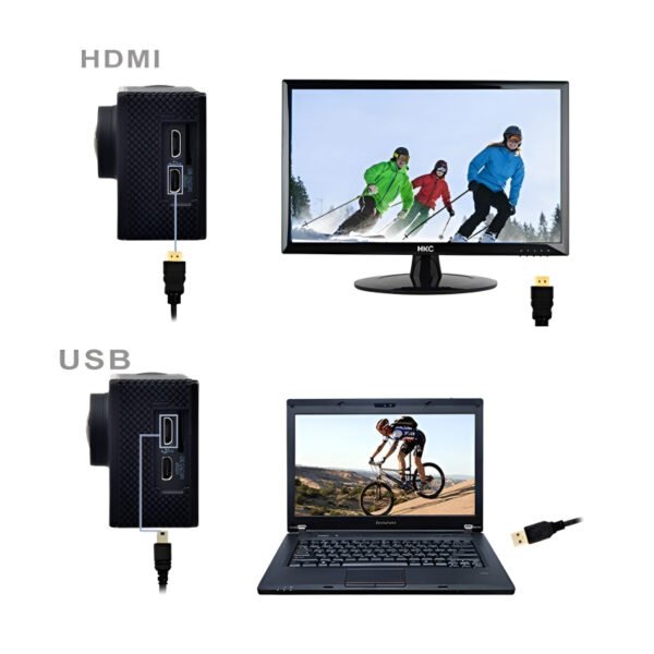 4K Ultra HD Action Camera – Waterproof 30M, 2.0" LCD Screen, WiFi-Enabled Sports DV