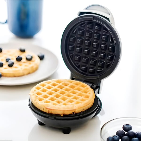 Compact 4-Inch 350W Non-Stick Electric Mini Waffle Maker Machine
