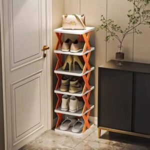 6 Layer X Shap Stackable Shoe Rack Shoe Stand Support Home Door Entrance Shoes Rack Space Saving Cabinet Shoe Storage Organizer