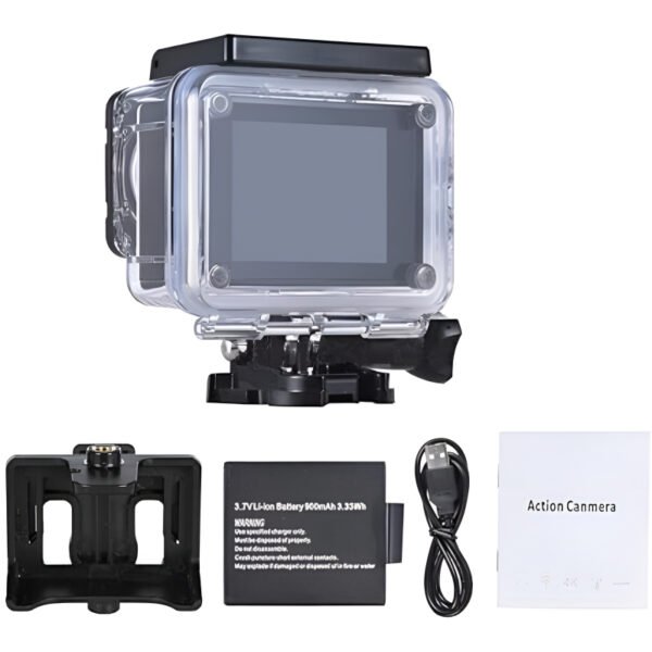 4K Ultra HD Action Camera – Waterproof 30M, 2.0" LCD Screen, WiFi-Enabled Sports DV