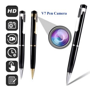 V7 HD Pen Camera with Audio Recording, Motion Detection, Bluetooth Connectivity & 1080p HD Video