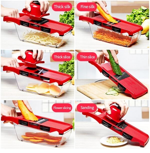 10 in 1 Mandoline Vegetable Slicer Cutter with Box - Image 4