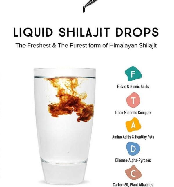 pure organic himalayan shilajit drops 15 ml