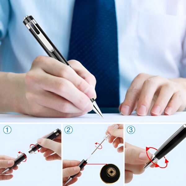 V7 HD Pen Camera with Audio Recording, Motion Detection, Bluetooth Connectivity & 1080p HD Video