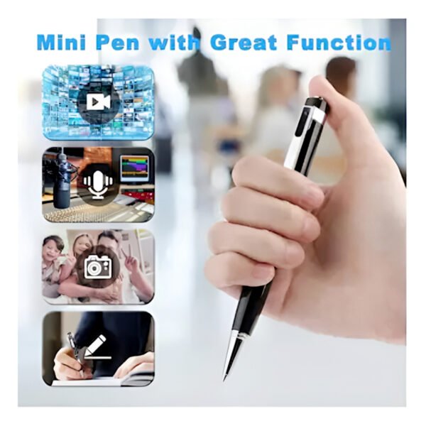 V7 HD Pen Camera with Audio Recording, Motion Detection, Bluetooth Connectivity & 1080p HD Video