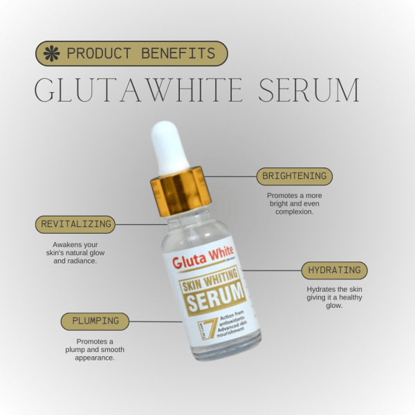 gluta white face glowing serum glutathione based brightening serum