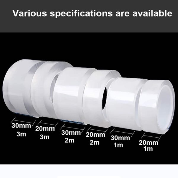 Nano Double Sided Tape Heavy Duty Transparent 5M - Image 3