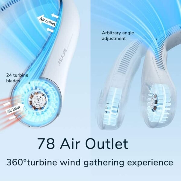 Neck Fan Portable Bladeless Hanging Neck 600mAh Rechargeable - Image 2