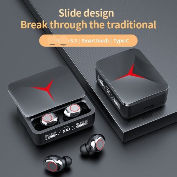 M90 Pro Earbuds TWS Earbuds 5.3 LED Light Wireless Earphone Gaming Earphones - Image 2