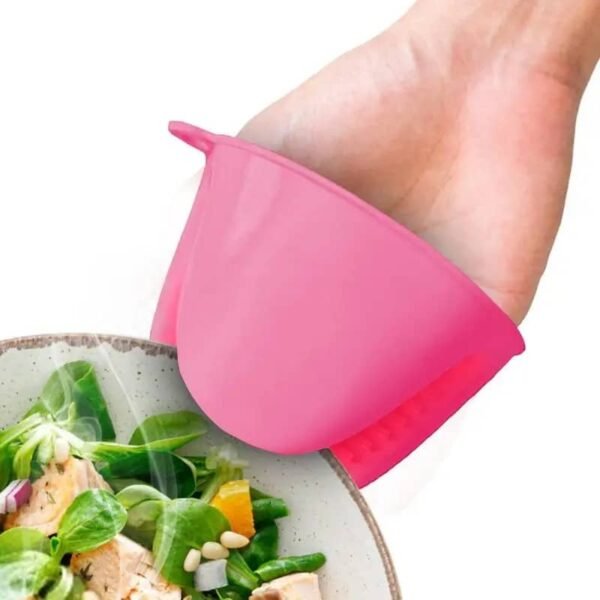Silicone Heat Resistant Gloves Clips Insulation Non Stick Anti-slip Pot Bowel Holder Clip (Pair) ( Random color) - Image 4