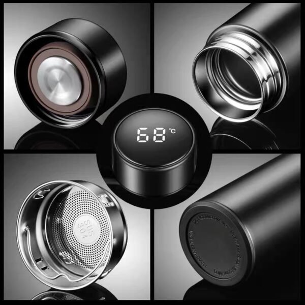 Smart LED Active Temperature Display Indicator Insulated Stainless Steel Hot & Cold Flask Water Bottle - Image 3