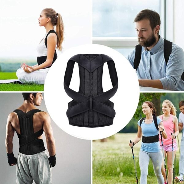 Back pain belt and support Posture Corrector Shoulder Support Belt Upper and Lower Back Pain Relief - Image 4