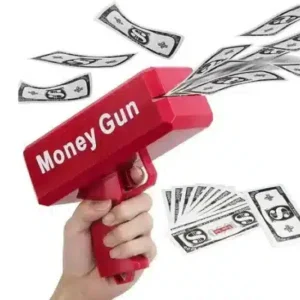 Playing Spray Money Toy Gun Prop Money Gun Rain Money Gun (color red)