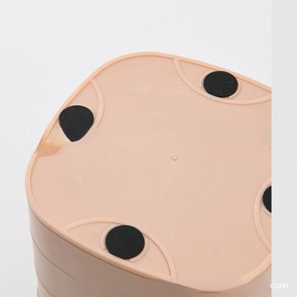 Compact Rotating Jewelry Organizer with Built-In Mirror – Portable Storage Box for Accessories