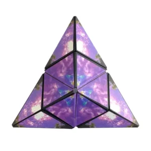 1pc 3D Magic Shashibo Cube – Geometric Decompression Toy for Kids and Babies in Random Color.