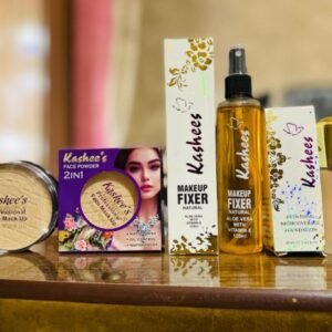3-in-1 Kashee’s Makeup Deal – Foundation, Compact Powder & Fixer (Random Shades)