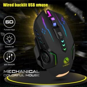 Gaming Backlit Mouse – Colorful LED Glowing E-sports Mouse for PC, Laptop, and Gamers.
