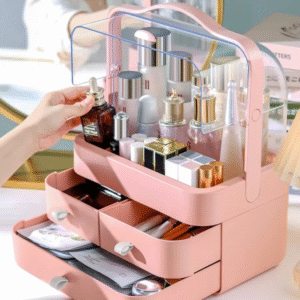 Acrylic Cosmetic Organizer with Drawers – Makeup & Skincare Storage (Random Color)