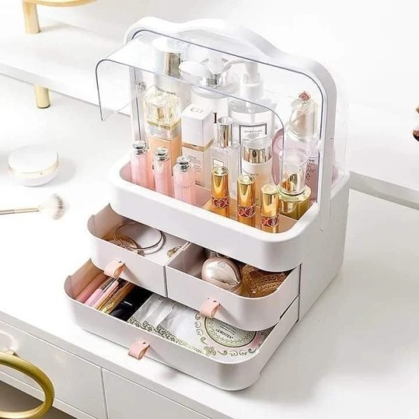 Acrylic Cosmetic Organizer with Drawers – Makeup & Skincare Storage (Random Color)