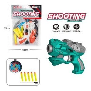 Plastic Soft Bullet Gun Toy – Random Color Soft Bullet Pistol with Safe Foam Ammo