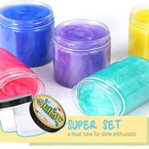 Super Slime 200ml – Pack of 6 Vibrant Colors for Stretchy, Squishy Fun!