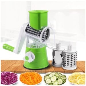 Tabletop Drum Grater – Manual Multi-Functional Vegetable Slicer & Grater for Kitchen Use (Random Color).