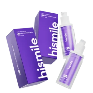 Hismile V34 Colour Corrector Serum instantly brightens teeth by neutralizing yellow stains for a whiter-looking smile.