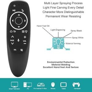 Wireless Air Mouse with Voice Control for Android, Smart TVs & Tablets.