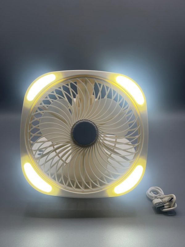 Jiake Folding Storage Lamp Fan 2000mAh | JK-F670 Portable USB Rechargeable Handheld Fan for Personal Use